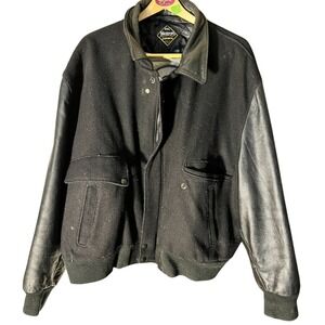 Vintage NEMESIS Local 241 Union Jacket 2XL Wool Leather Reno NV Made in USA